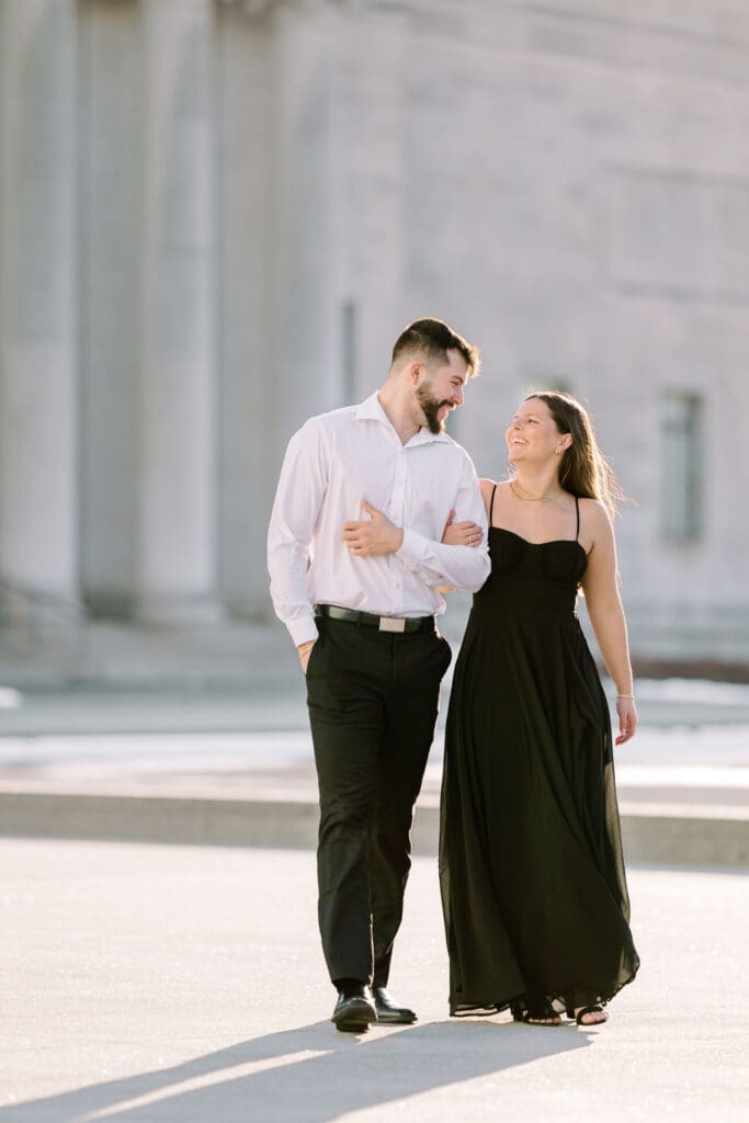 Modern Downtown Kansas City Engagement Photos