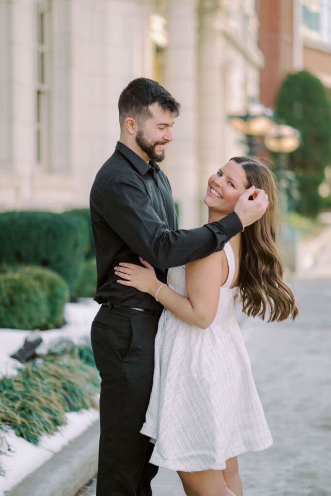 Modern Downtown Kansas City Engagement Photos