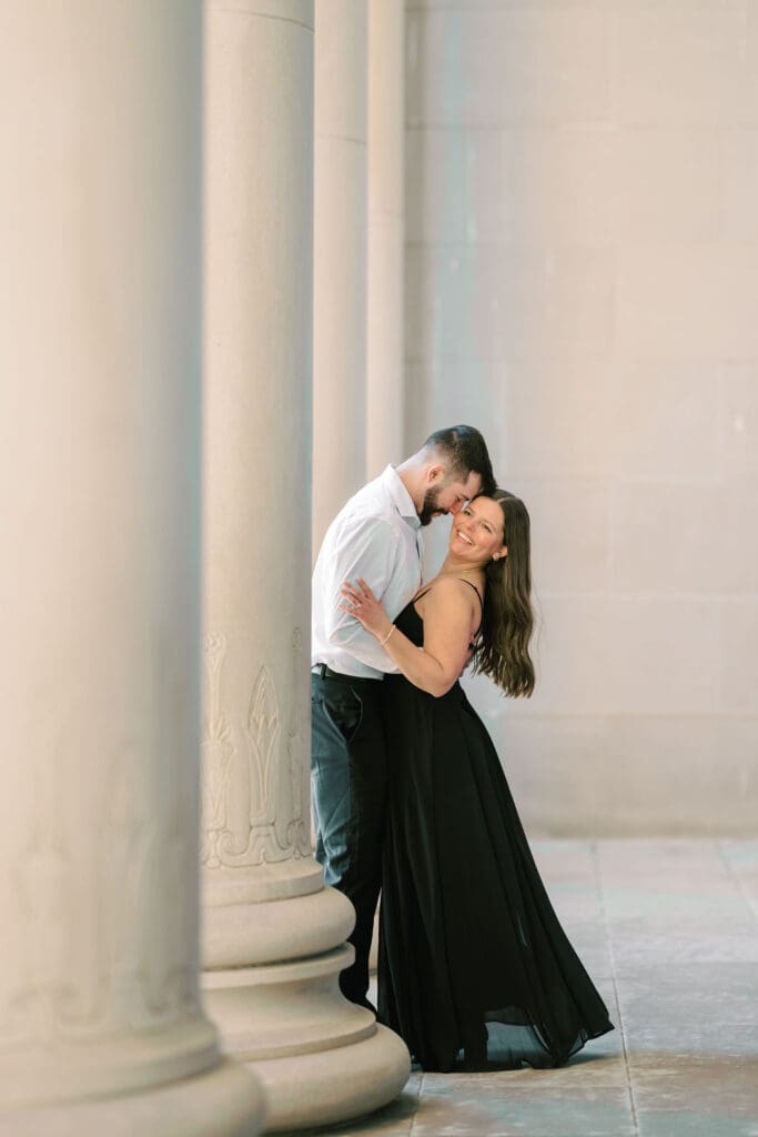 Modern Downtown Kansas City Engagement Photos