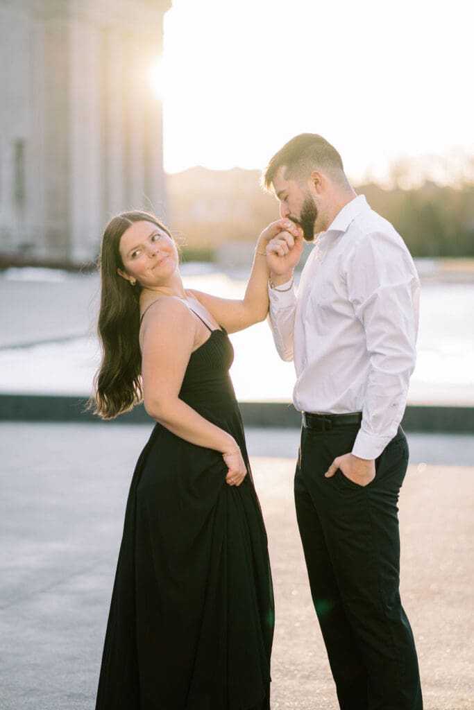 Modern Downtown Kansas City Engagement Photos