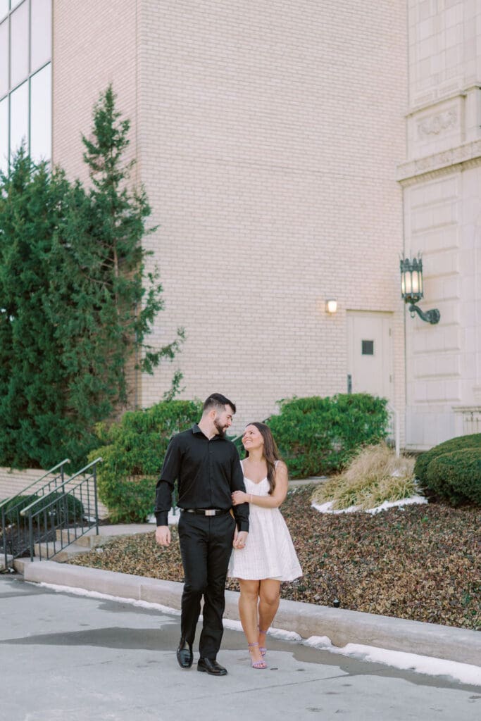 Modern Downtown Kansas City Engagement Photos