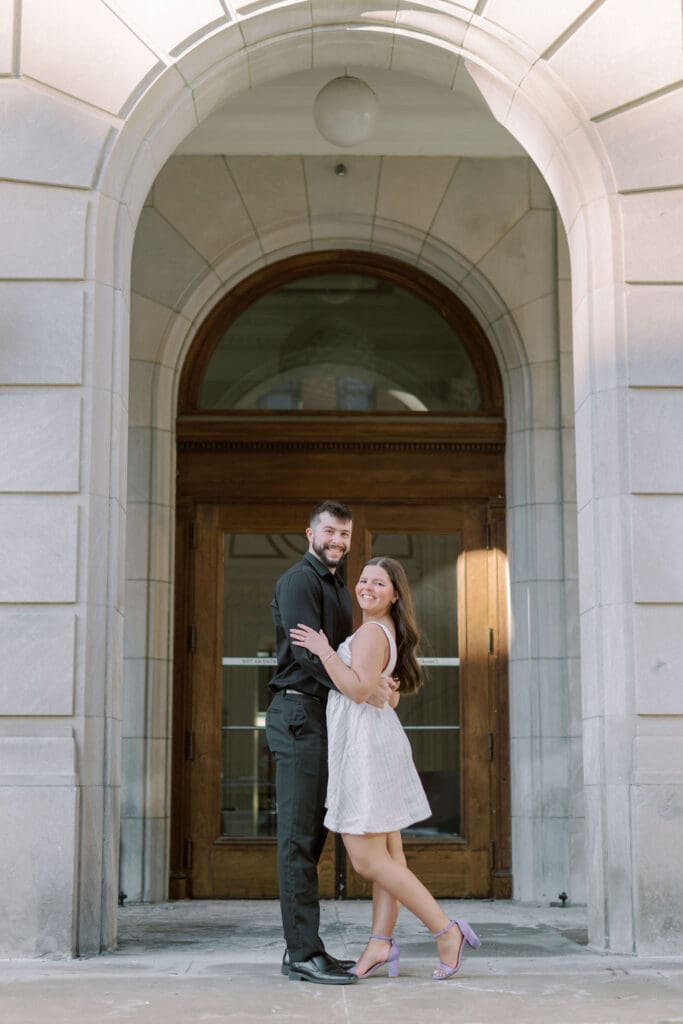 Modern Downtown Kansas City Engagement Photos