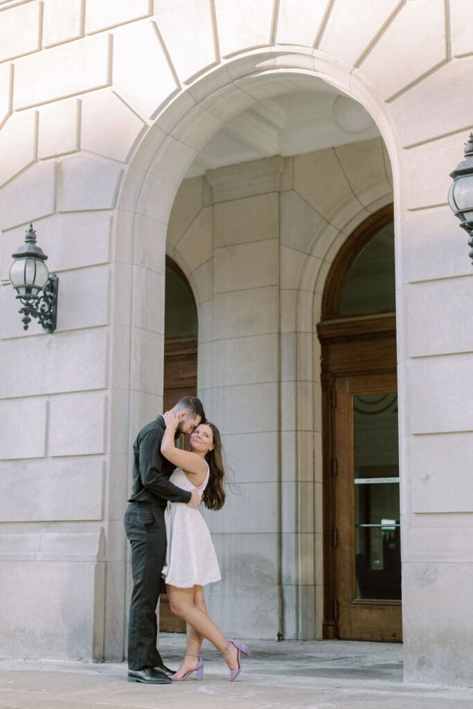 Modern Downtown Kansas City Engagement Photos